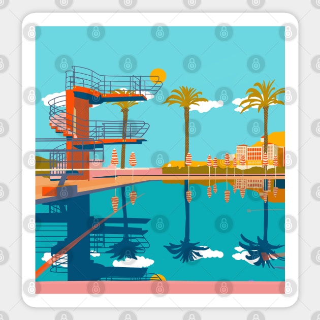 Diving board Sticker by Mimie20